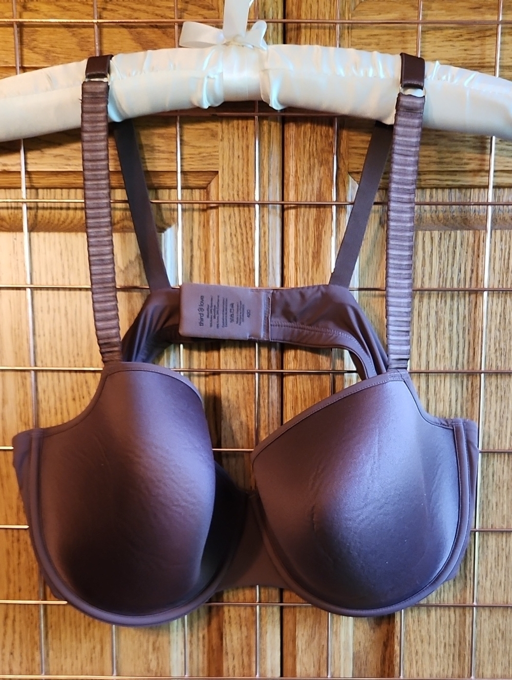 ThirdLove Smooth Underwire T-Shirt Bra in Deep Brown, Size 42C